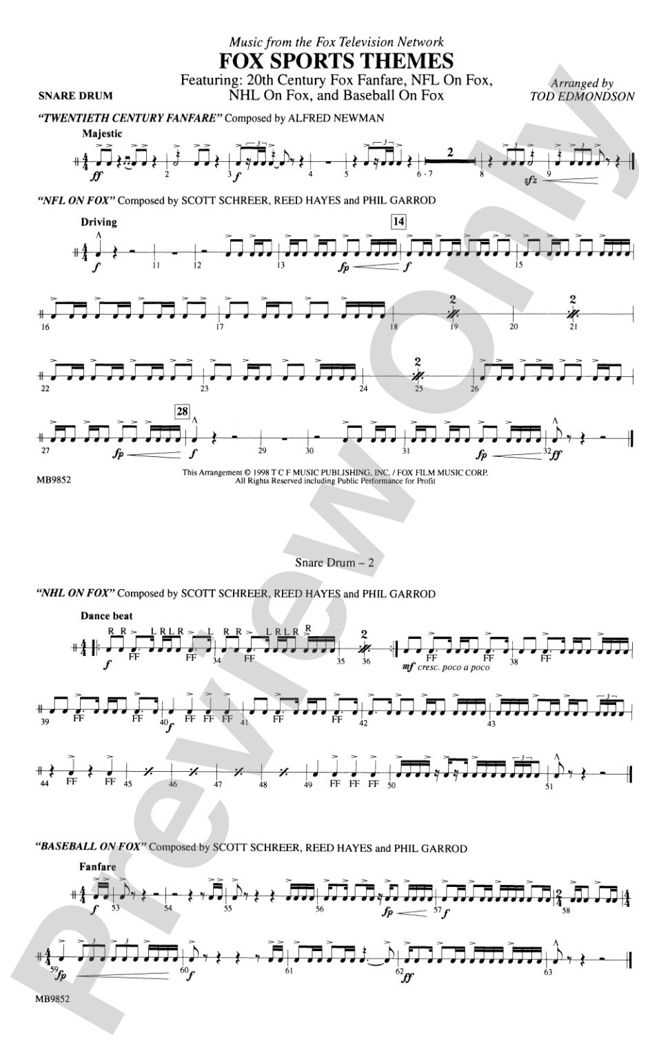 Fox Sports Themes: Snare Drum