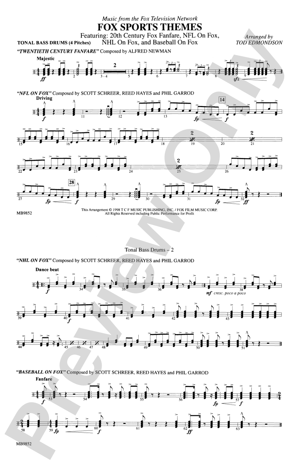 Fox Sports Themes: Tonal Bass Drum