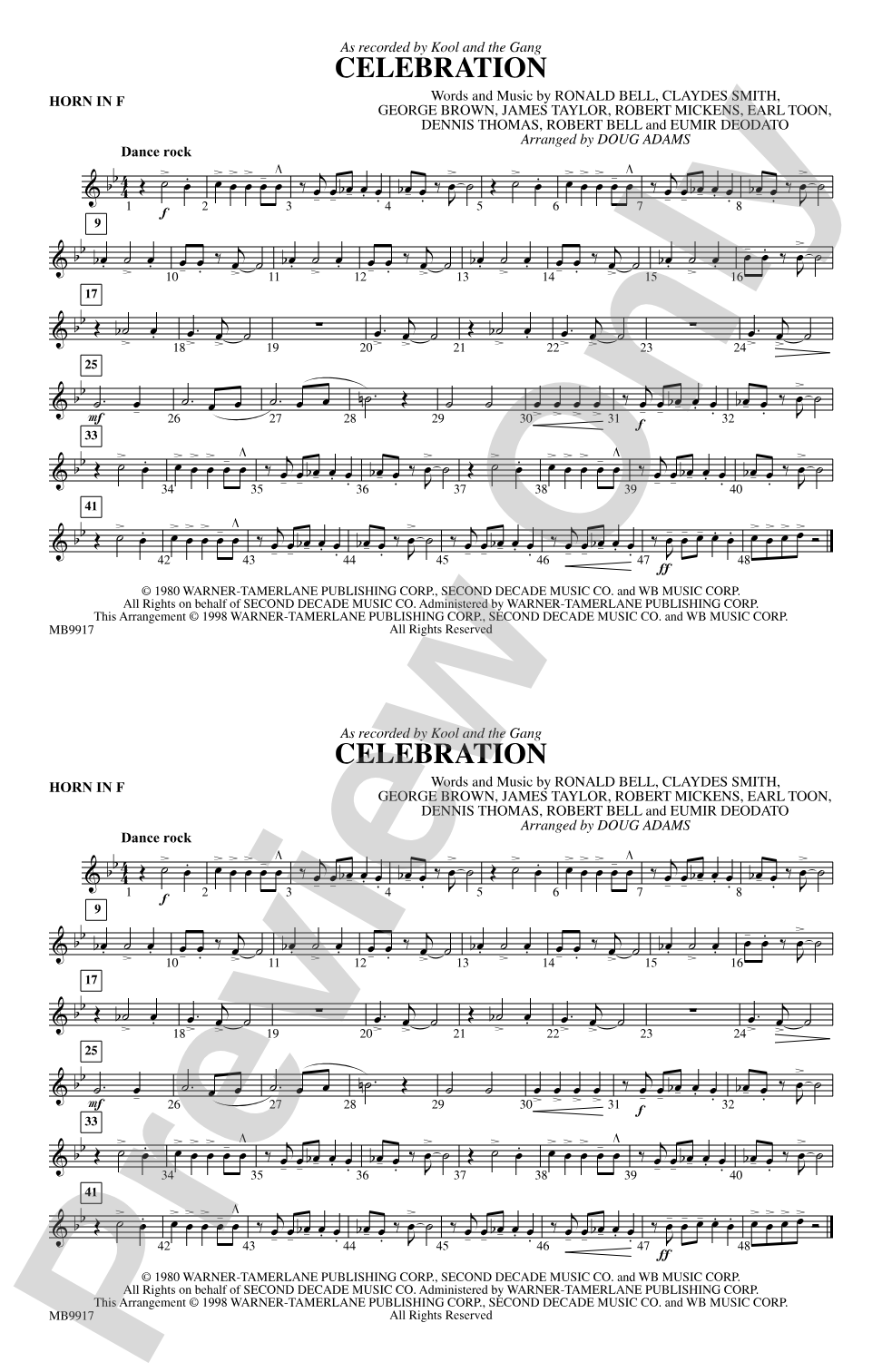 Celebration: 1st F Horn