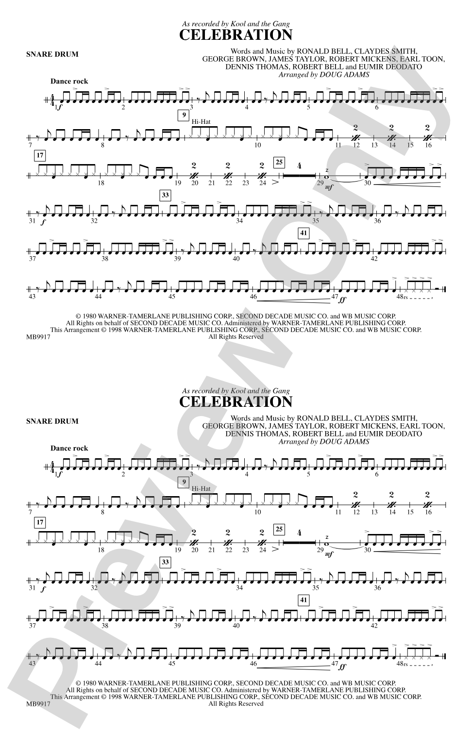 Celebration: Snare Drum