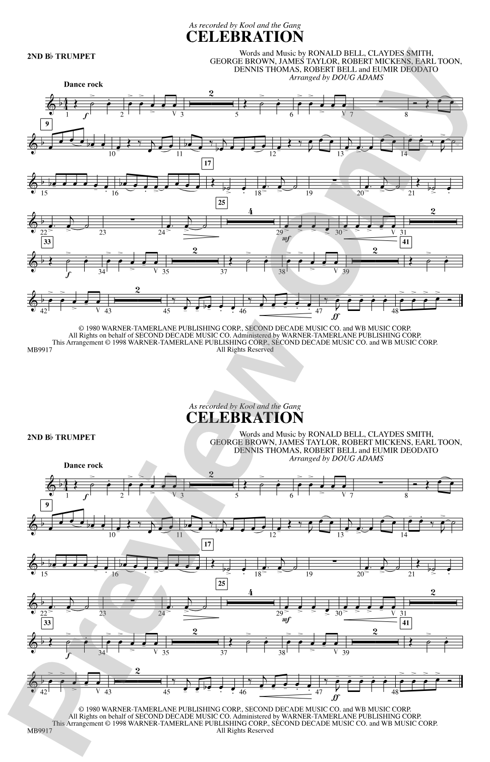 Celebration: 2nd B-flat Trumpet