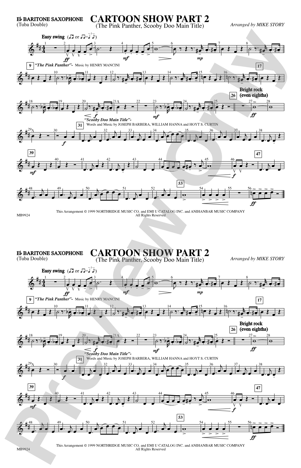 Cartoon Show, Part 2: E-flat Baritone Saxophone
