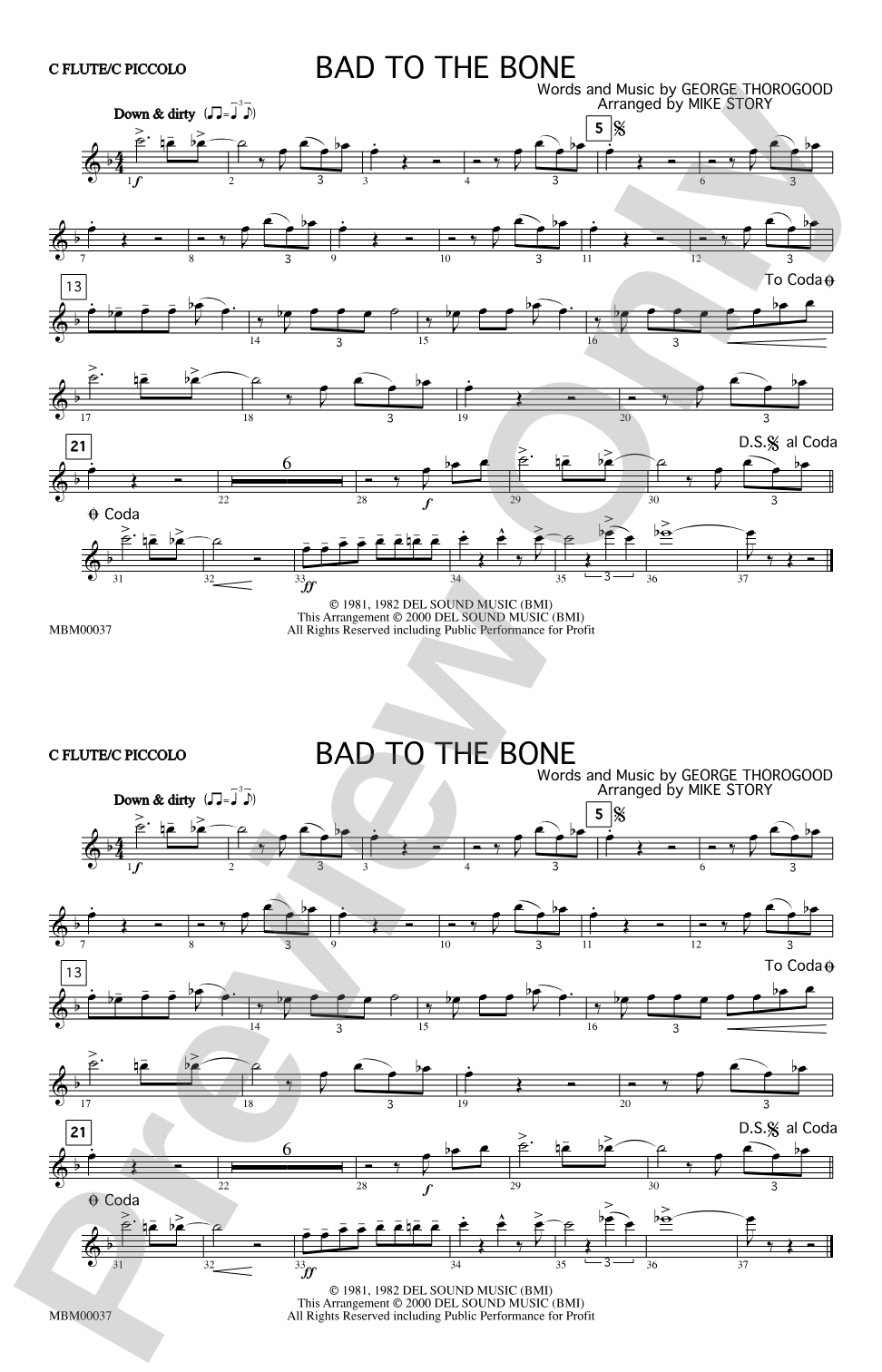 Bad to the Bone: Flute