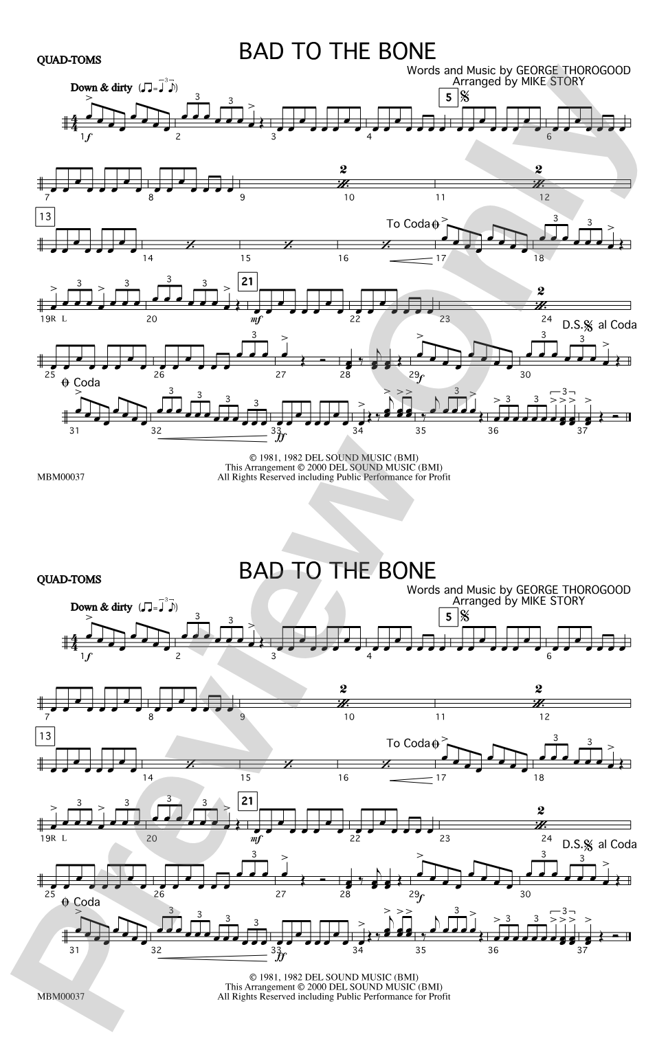 Bad to the Bone: Quad-Toms