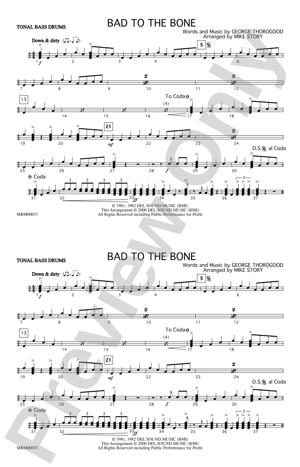 Bad to the Bone: Tonal Bass Drum