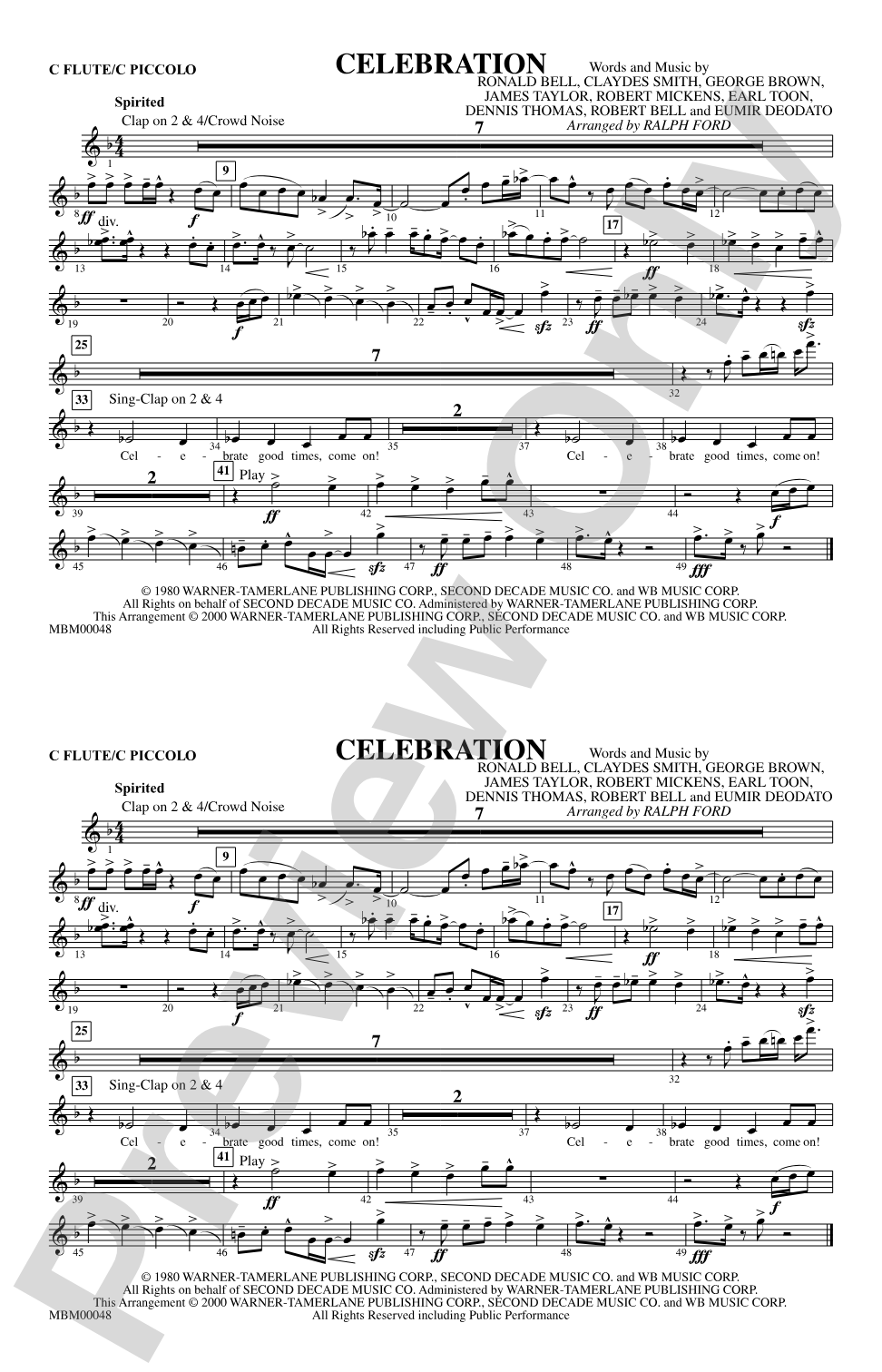 Celebration: Flute