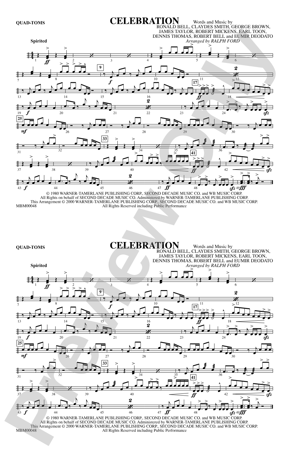 Celebration: Quad-Toms