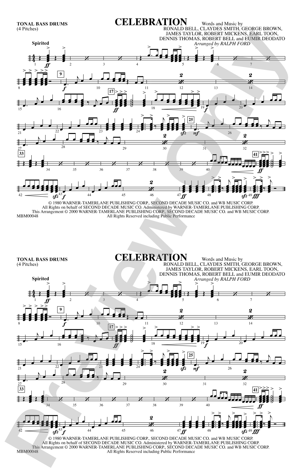 Celebration: Tonal Bass Drum