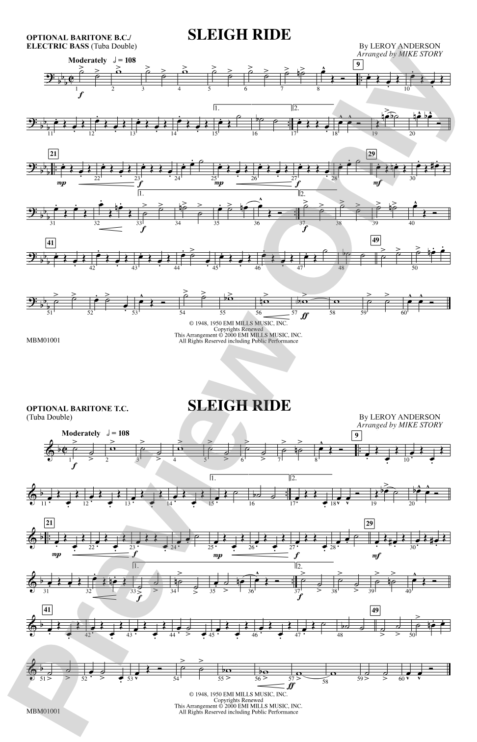 Sleigh Ride: Electric Bass