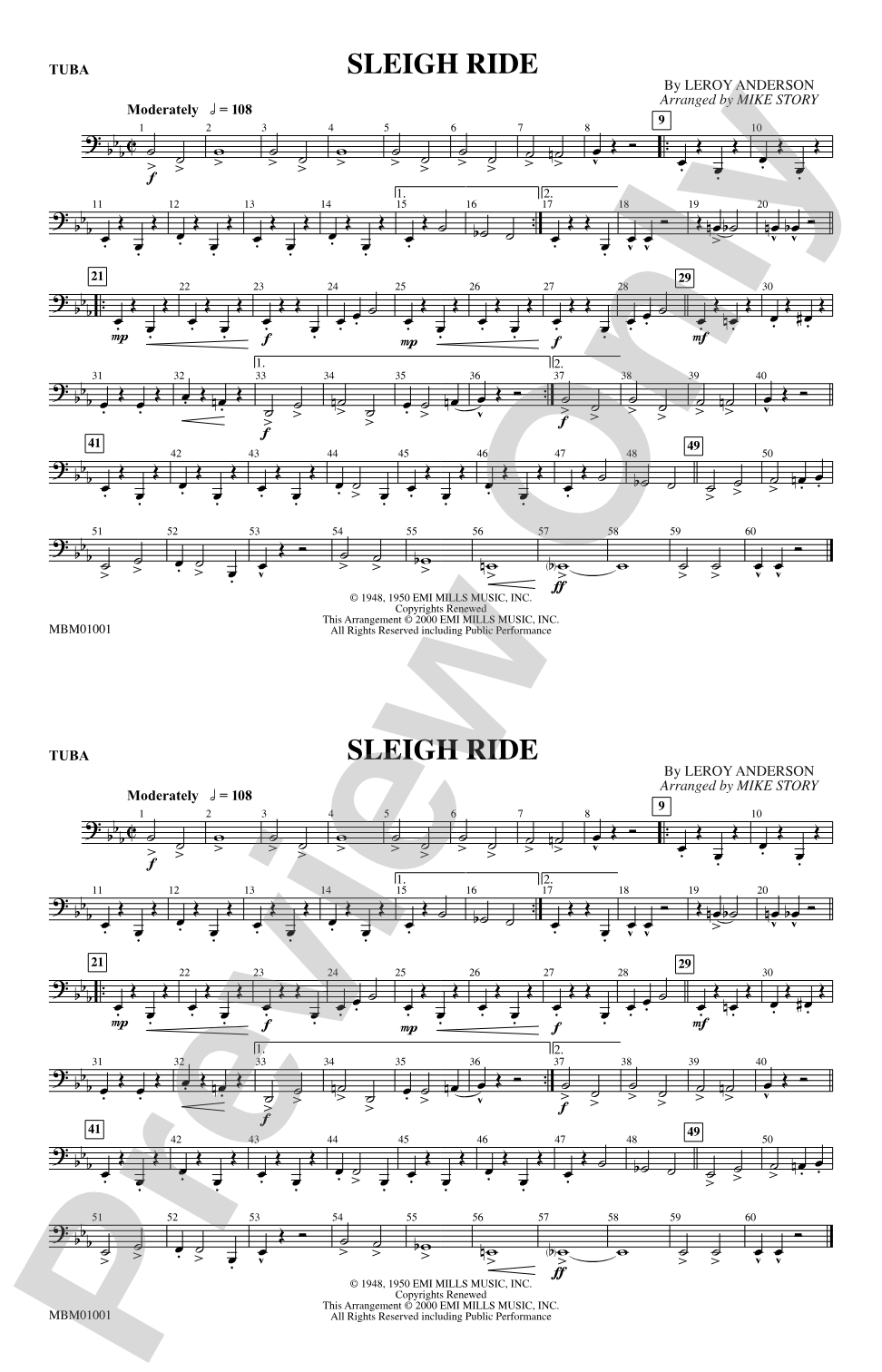 Sleigh Ride: Tuba