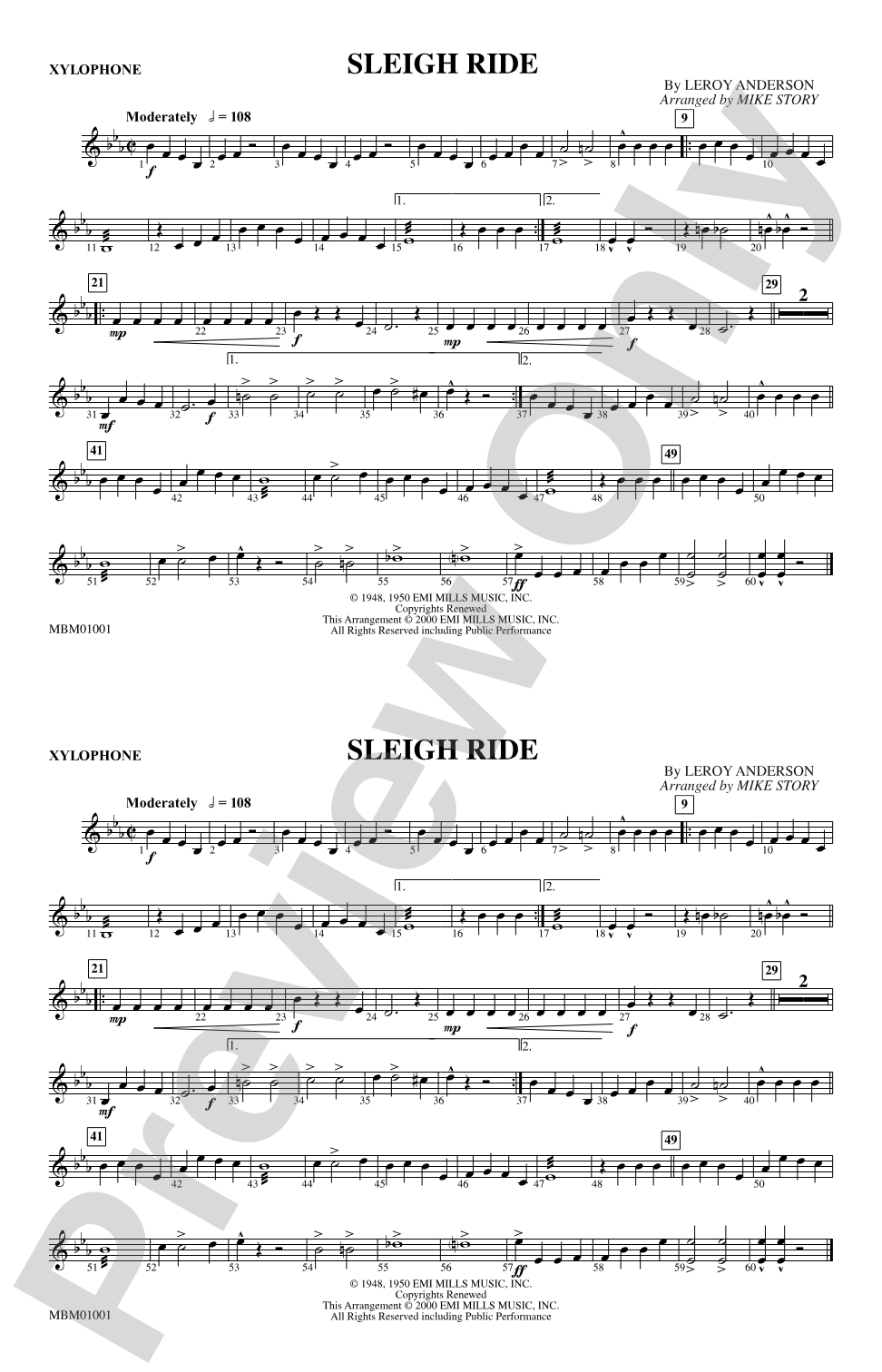 Sleigh Ride: Xylophone