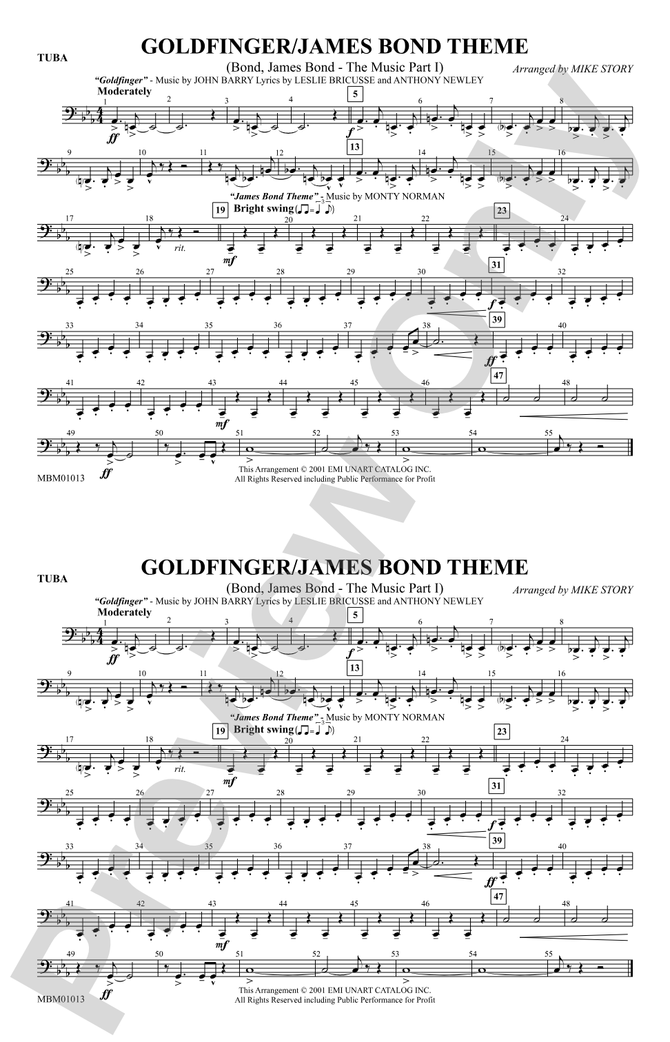 Goldfinger / James Bond Theme: Tuba