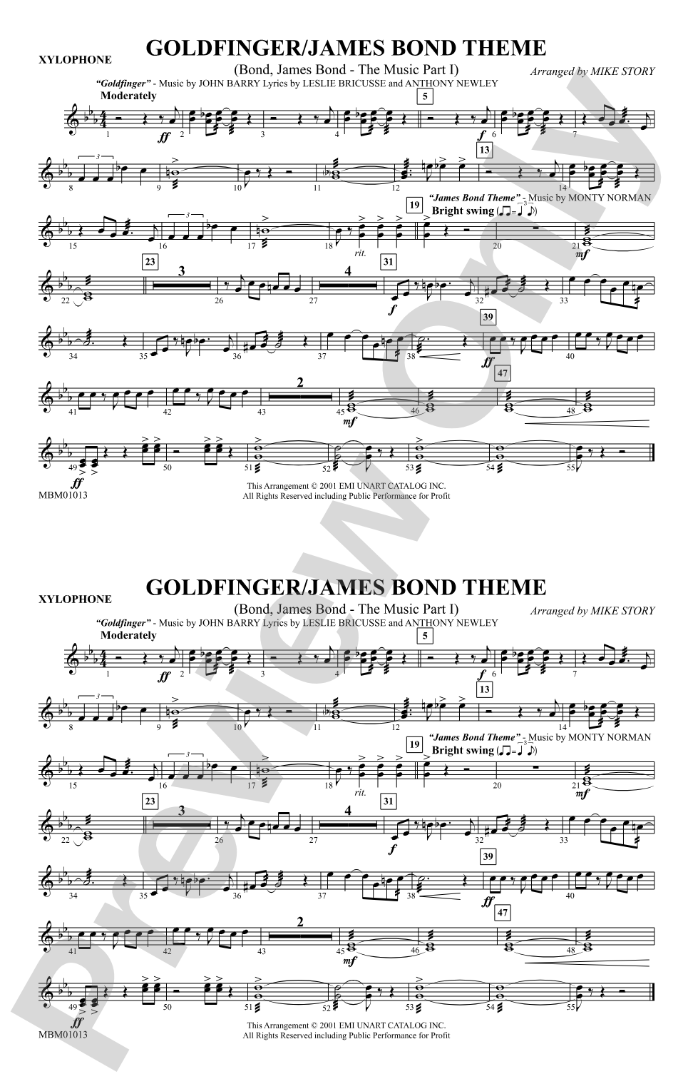 Goldfinger / James Bond Theme: Xylophone