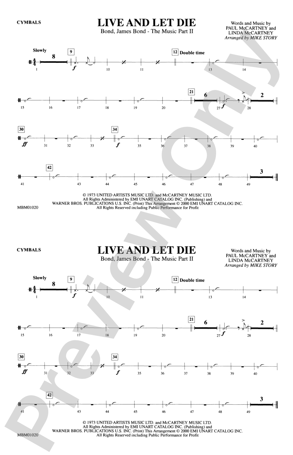Live and Let Die: Cymbals