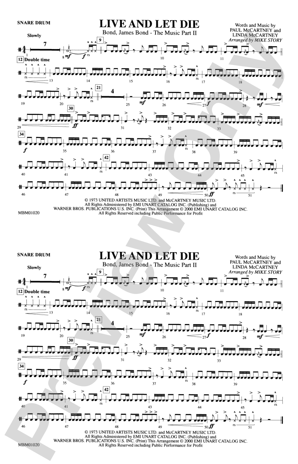 Live and Let Die: Snare Drum