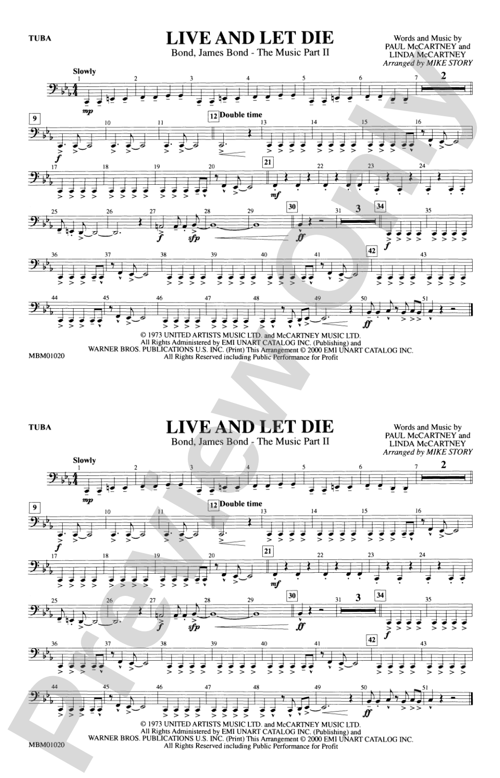Live and Let Die: Tuba