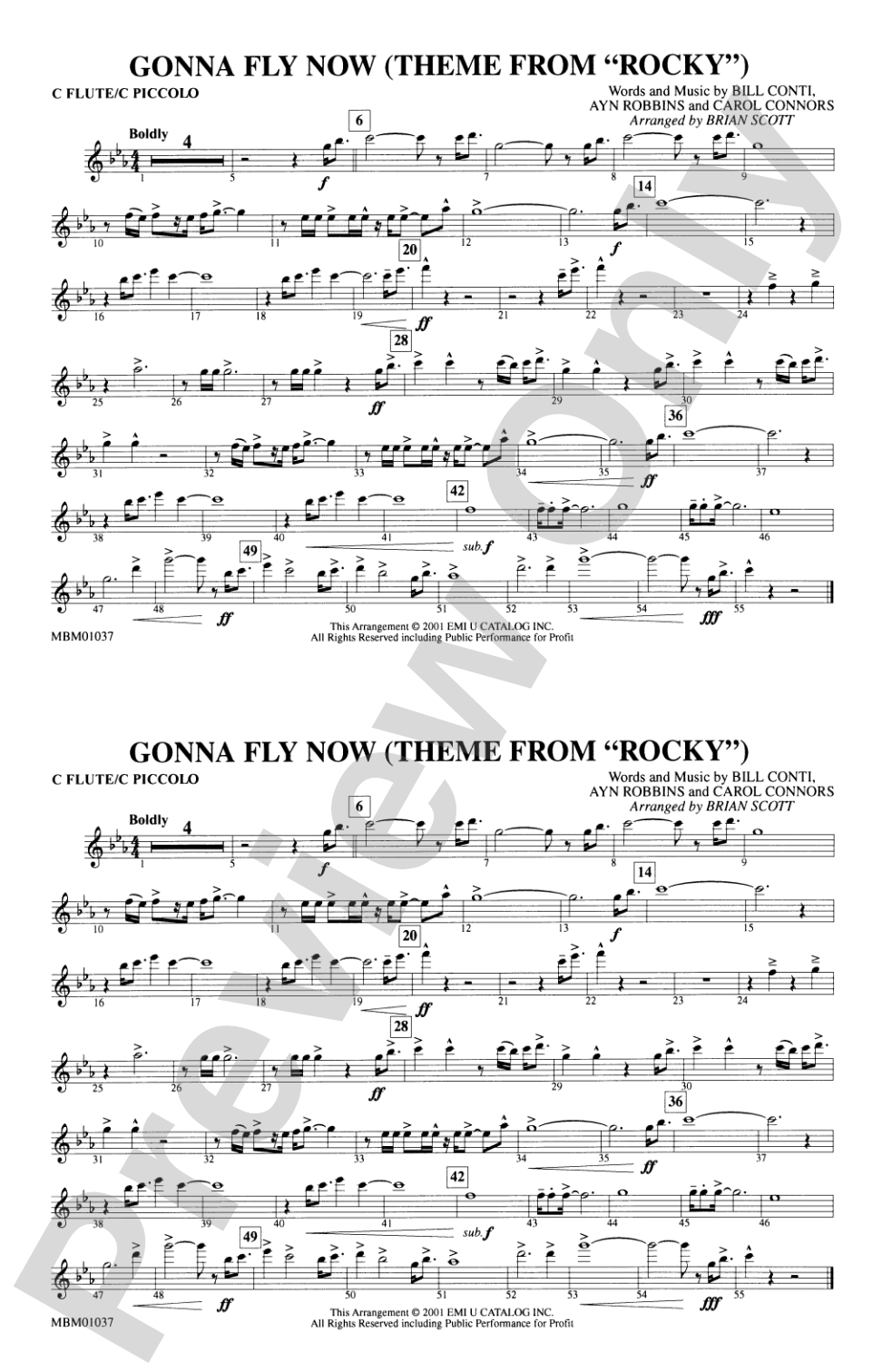 Gonna Fly Now (Theme from Rocky): Flute