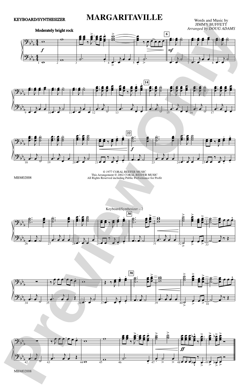 Margaritaville: Keyboard/Synthesizer