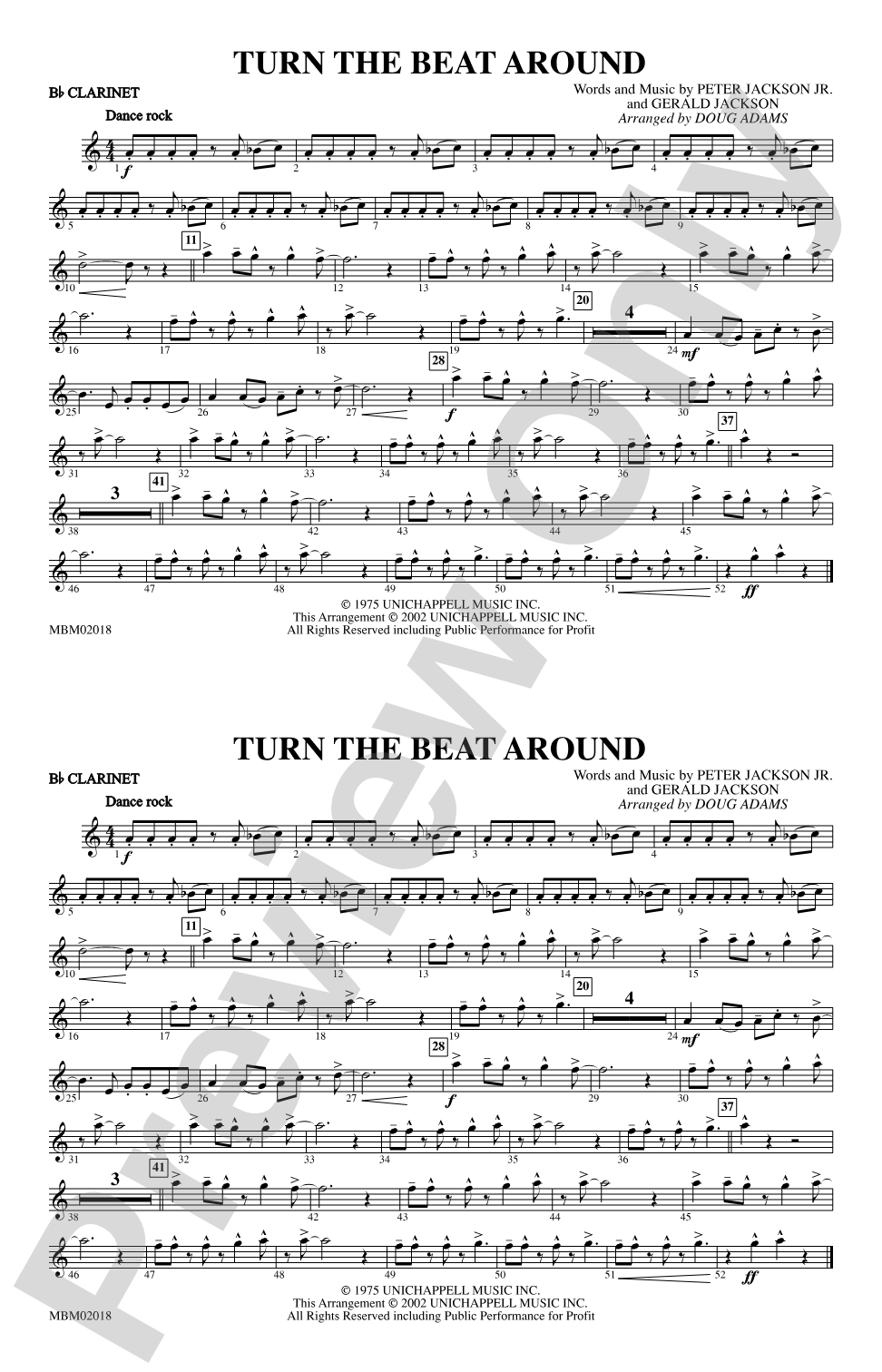 Turn the Beat Around: 1st B-flat Clarinet