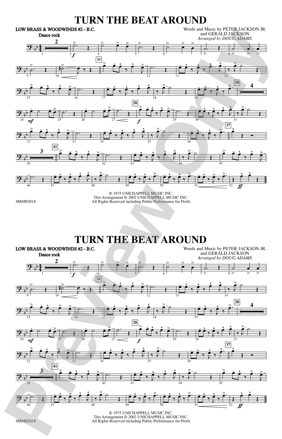 Turn the Beat Around: Low Brass & Woodwinds #2 - Bass Clef