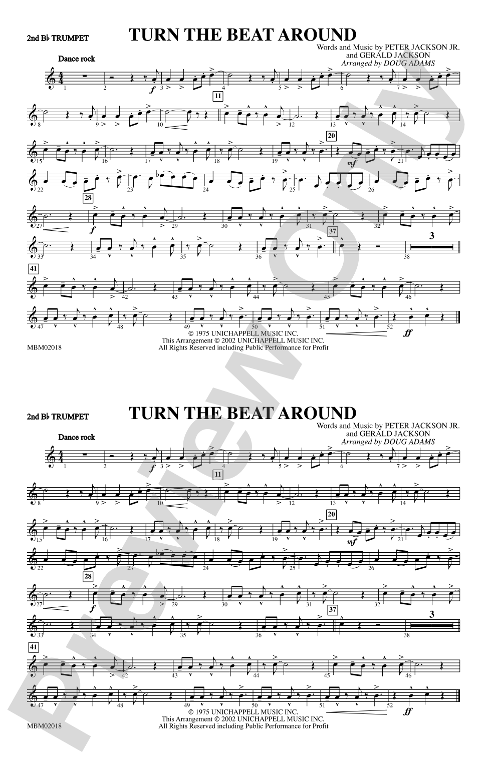 Turn the Beat Around: 2nd B-flat Trumpet