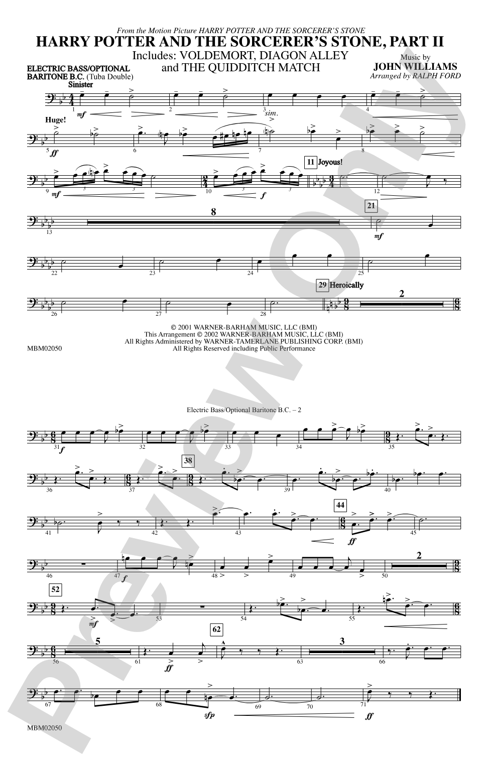 Harry Potter and the Sorcerer's Stone, Part II: Electric Bass