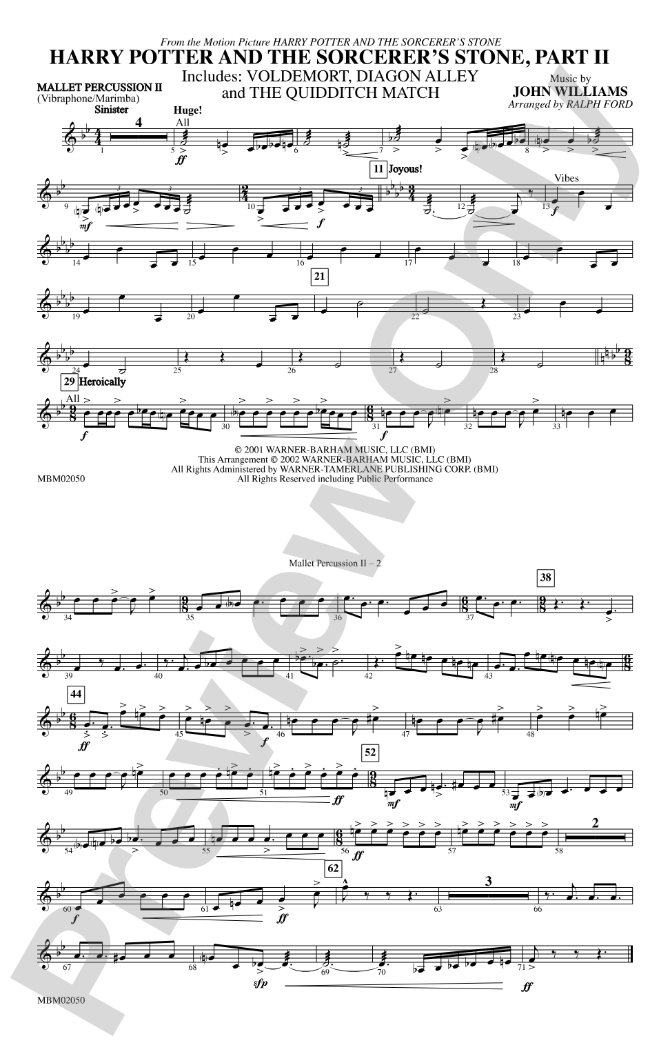 Harry Potter and the Sorcerer's Stone, Part II: 2nd Mallet Percussion