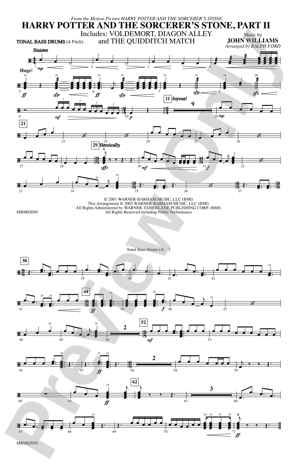 Harry Potter and the Sorcerer's Stone, Part II: Tonal Bass Drum