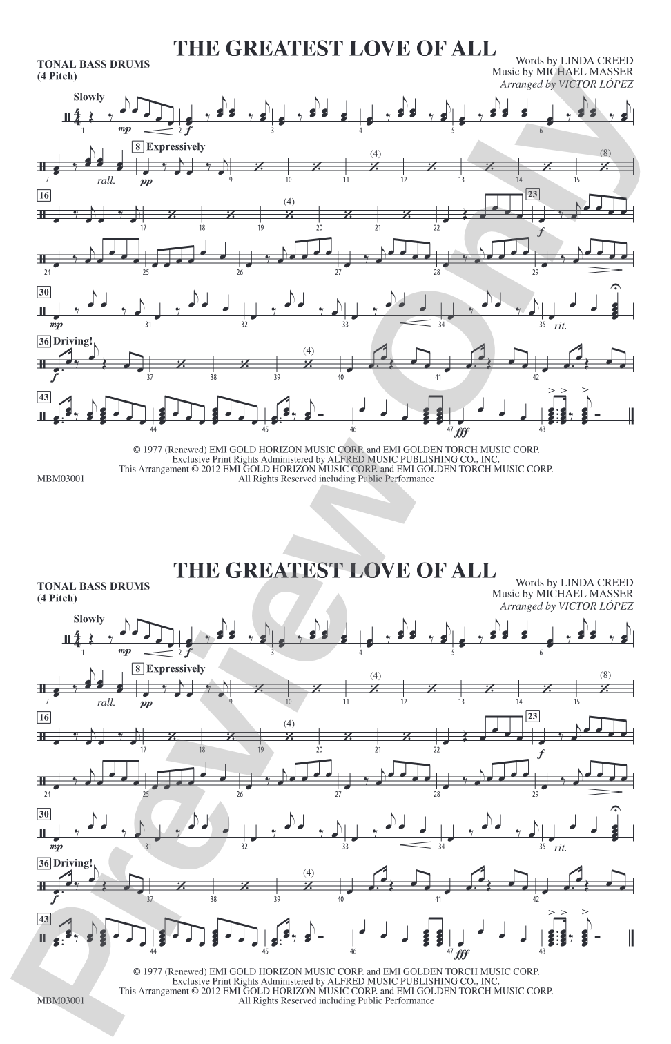The Greatest Love of All: Tonal Bass Drum