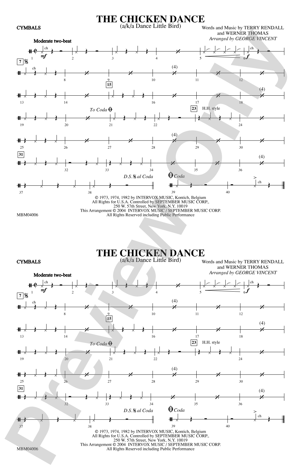 The Chicken Dance: Cymbals