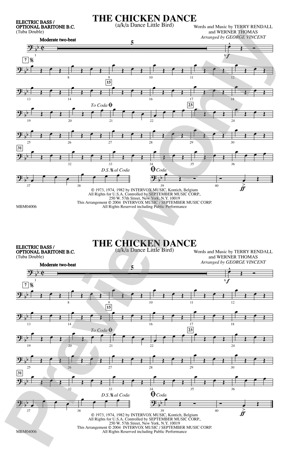 The Chicken Dance: Electric Bass