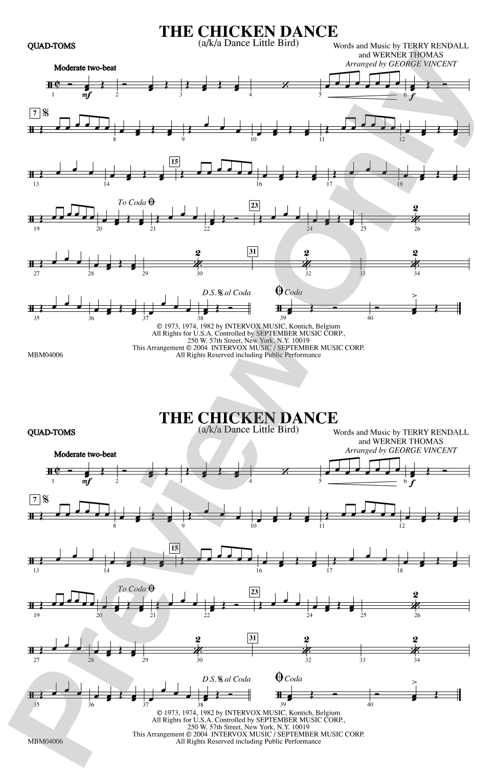 The Chicken Dance: Quad-Toms