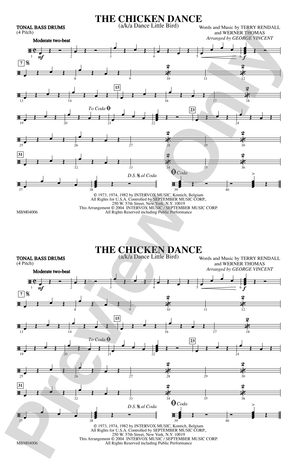 The Chicken Dance: Tonal Bass Drum