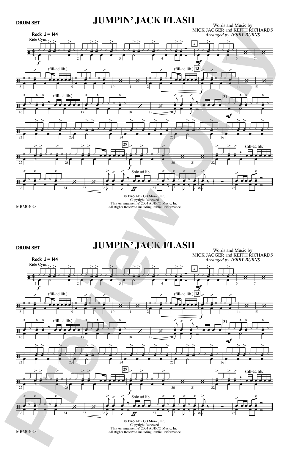 Jumpin' Jack Flash: Drumset
