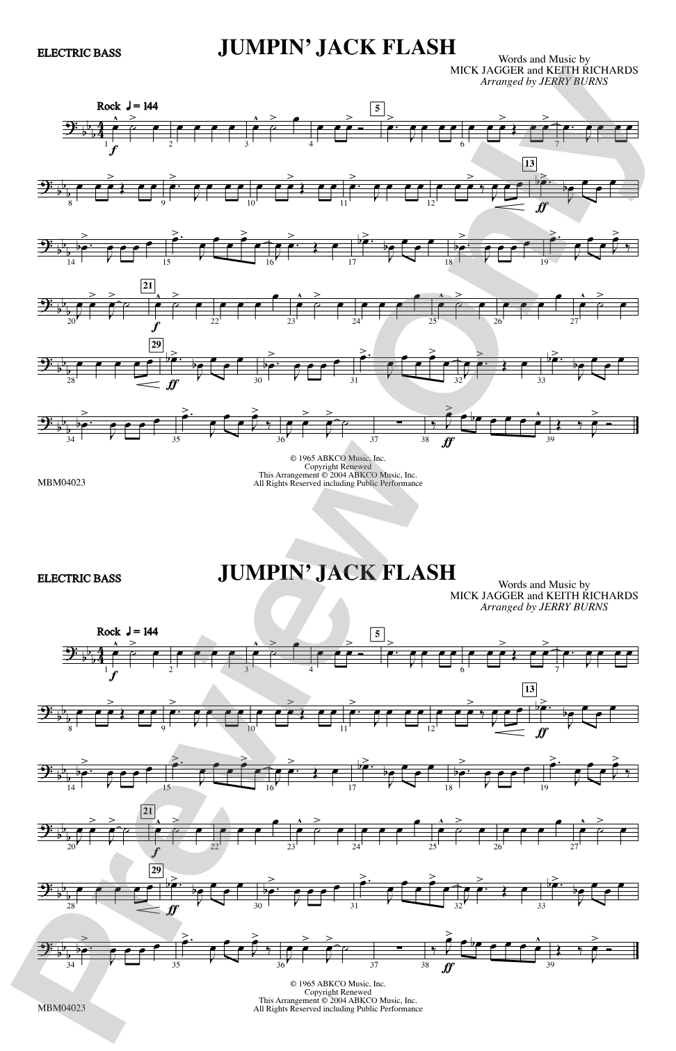 Jumpin' Jack Flash: Electric Bass