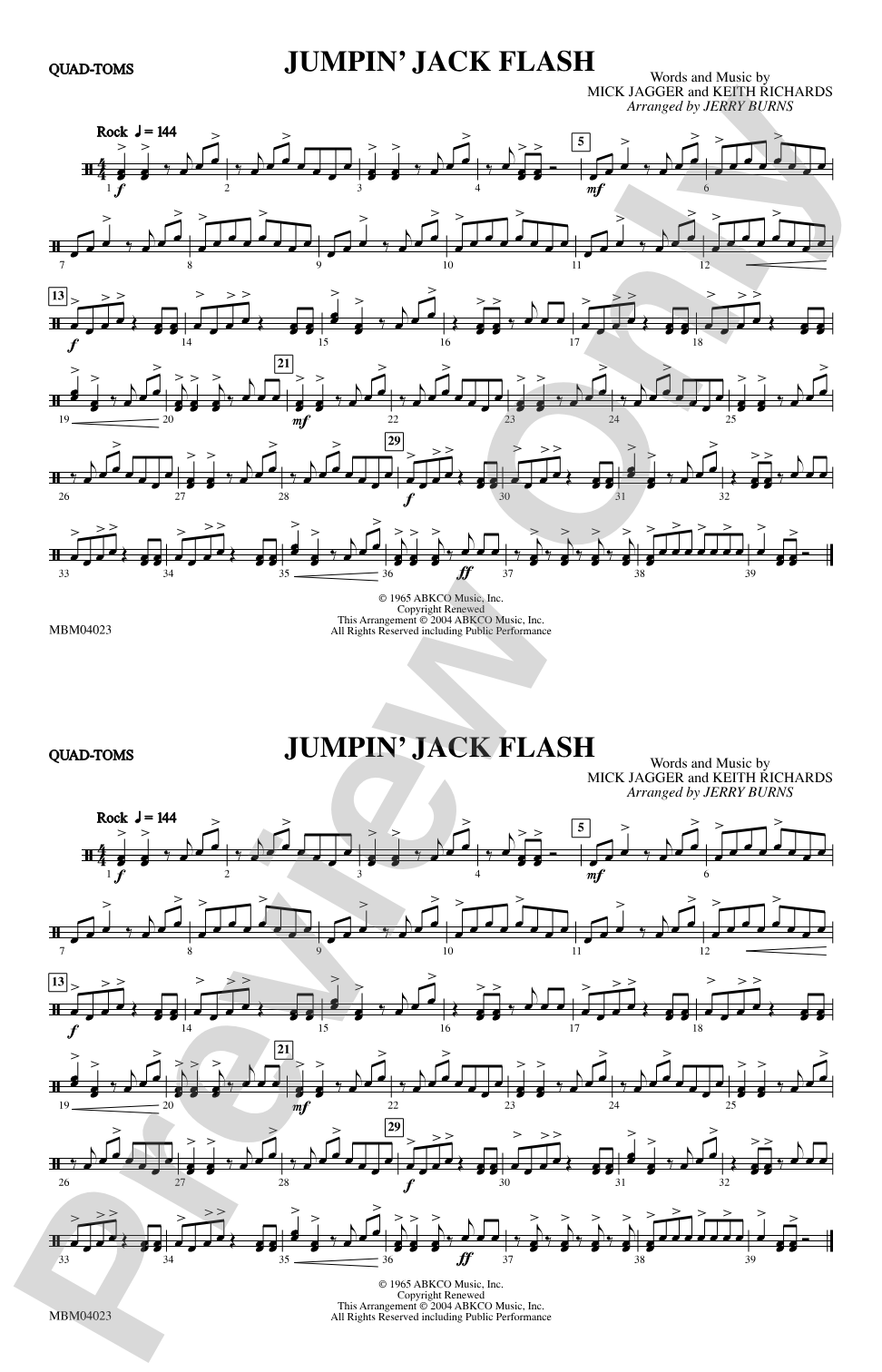 Jumpin' Jack Flash: Quad-Toms