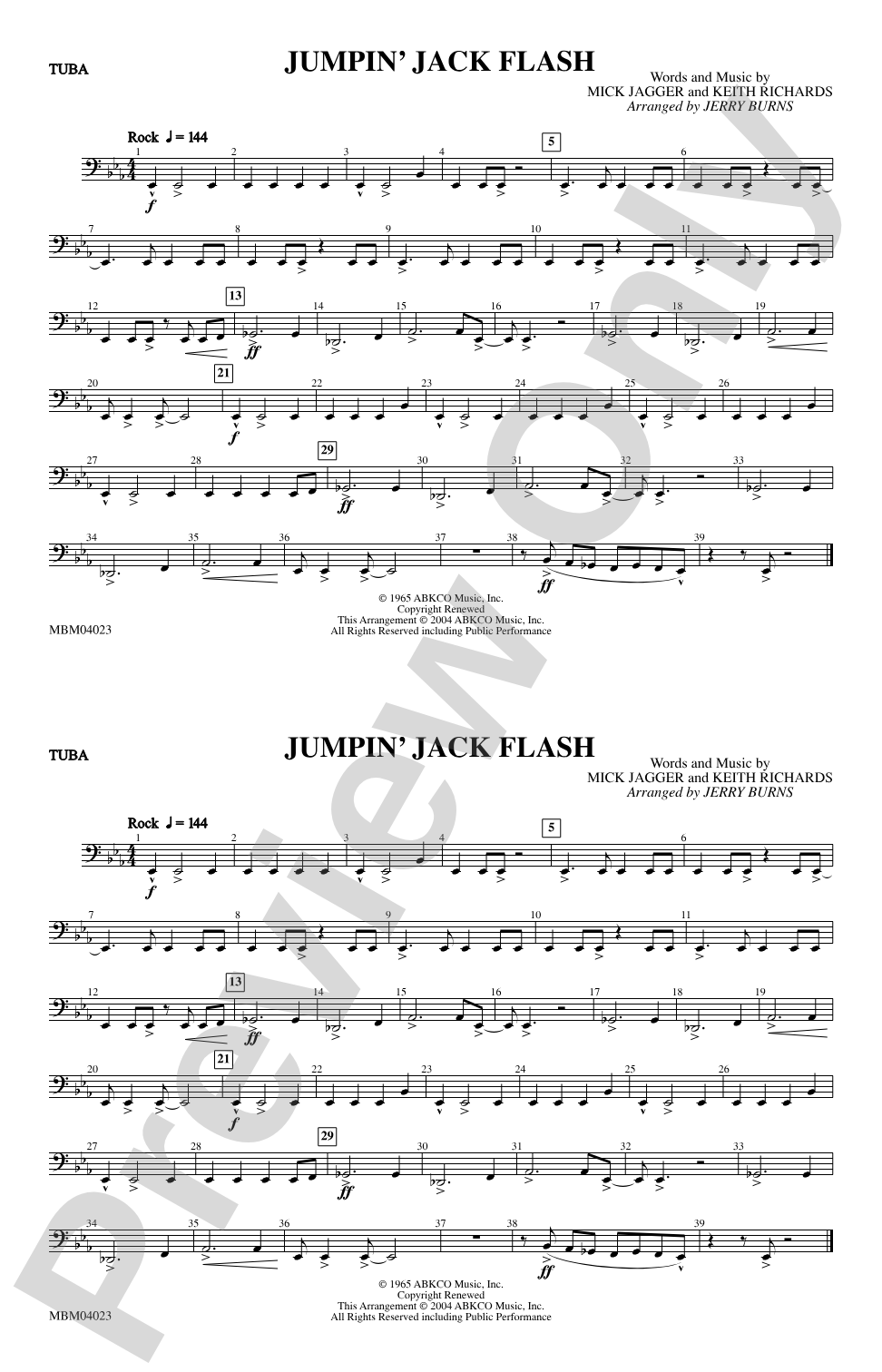 Jumpin' Jack Flash: Tuba