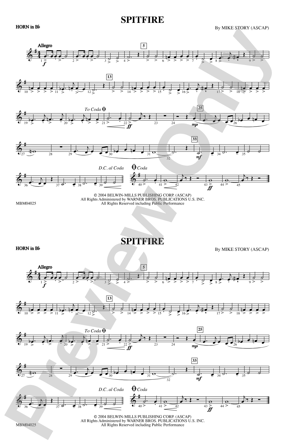 Spitfire: Horn in B flat