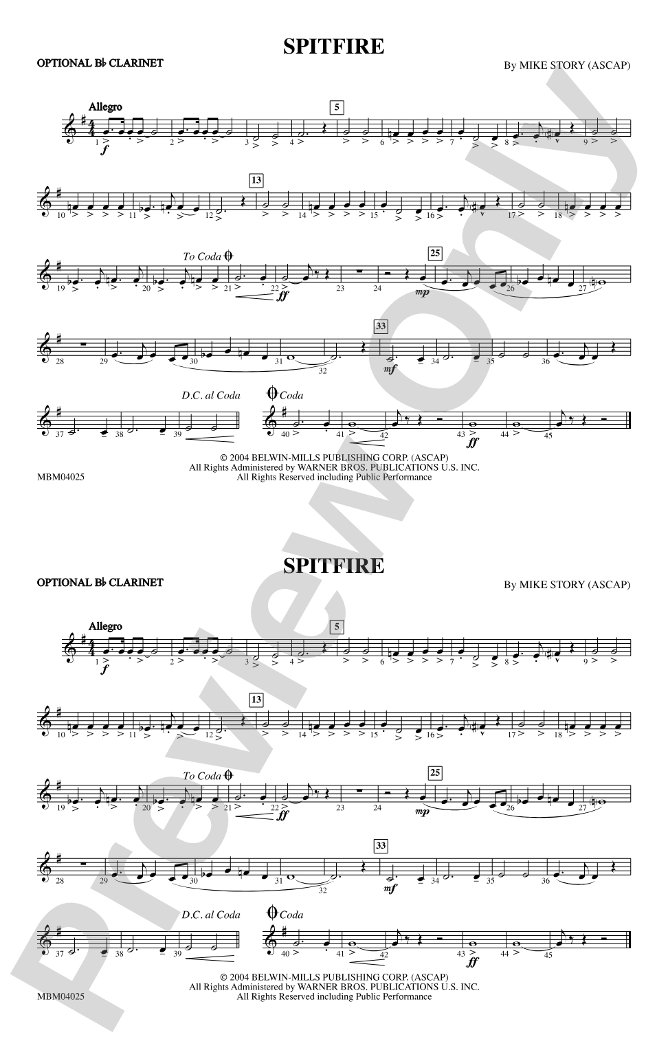 Spitfire: Optional Bb Clarinet