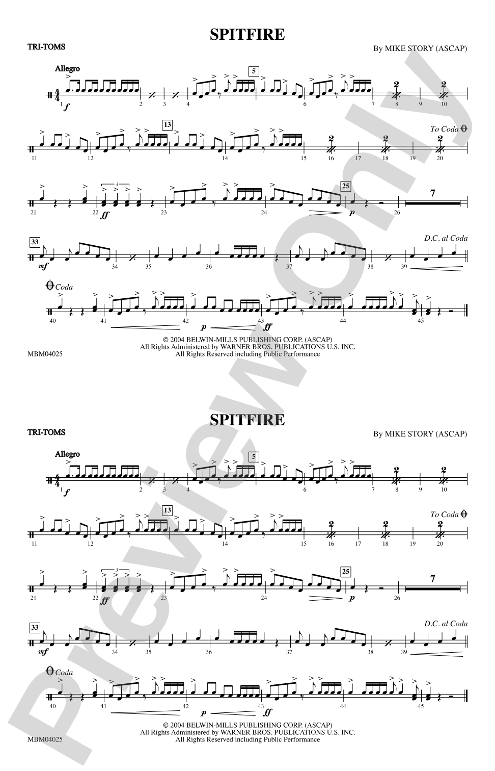 Spitfire: Tom-Toms
