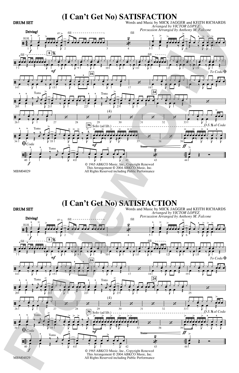 (I Can't Get No) Satisfaction: Drumset