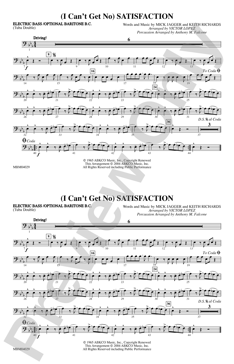 (I Can't Get No) Satisfaction: Electric Bass