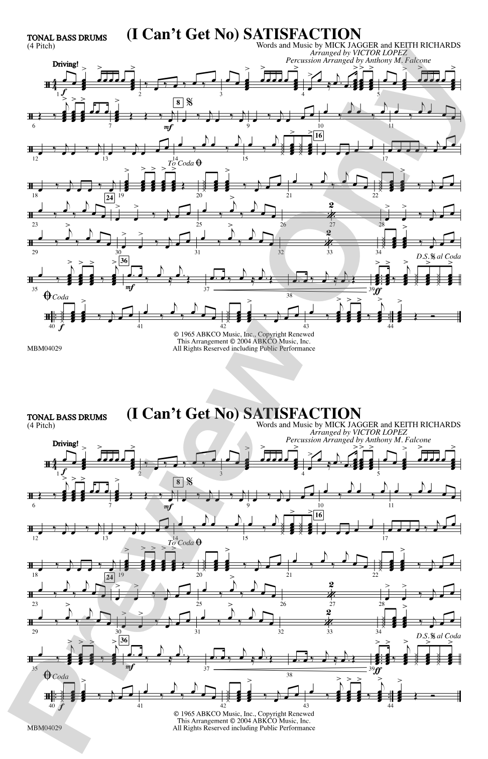 (I Can't Get No) Satisfaction: Tonal Bass Drum