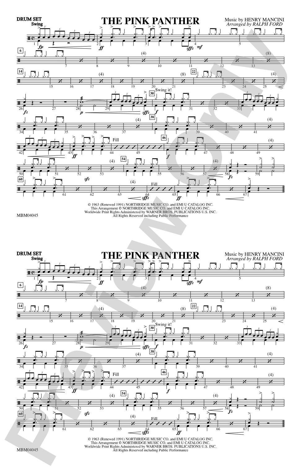 The Pink Panther: Drumset