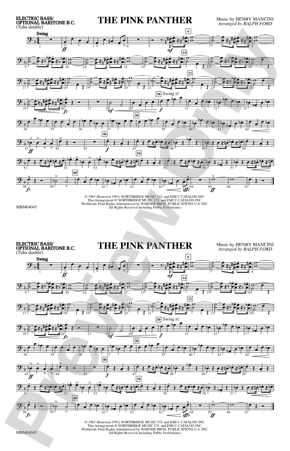 The Pink Panther: Electric Bass