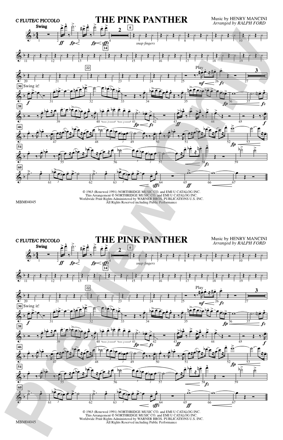 The Pink Panther: Flute