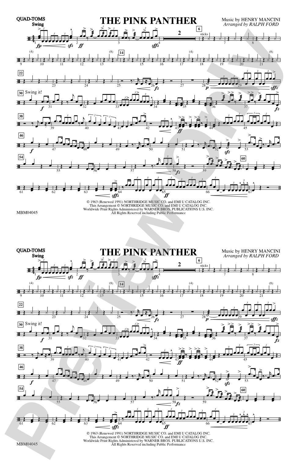 The Pink Panther: Quad-Toms