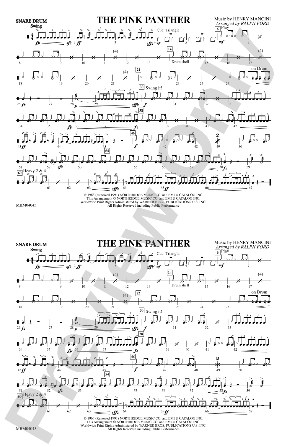The Pink Panther: Snare Drum