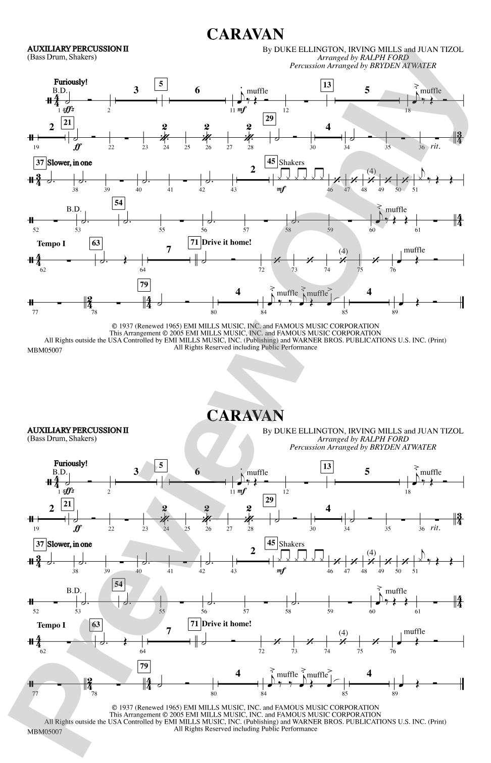 Caravan: Auxiliary Percussion 2
