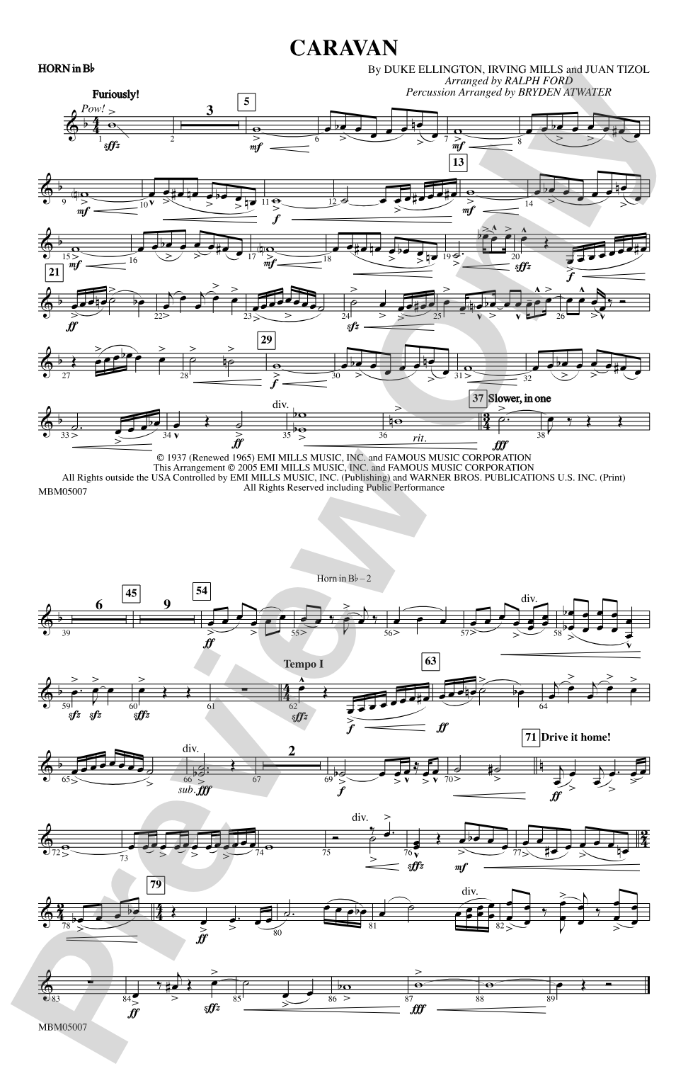 Caravan: Horn in B flat